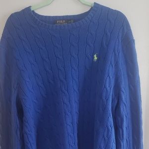 Polo cableknit sweater